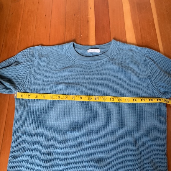 Sandro Paris Blue Crewneck Sweater 100% Cotton - Picture 2 of 9